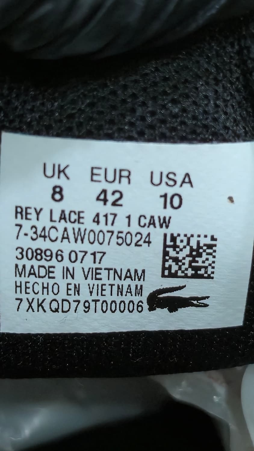 라코스테 265mm-  레이 레이스스니커즈 블랙레더 상품이미지7