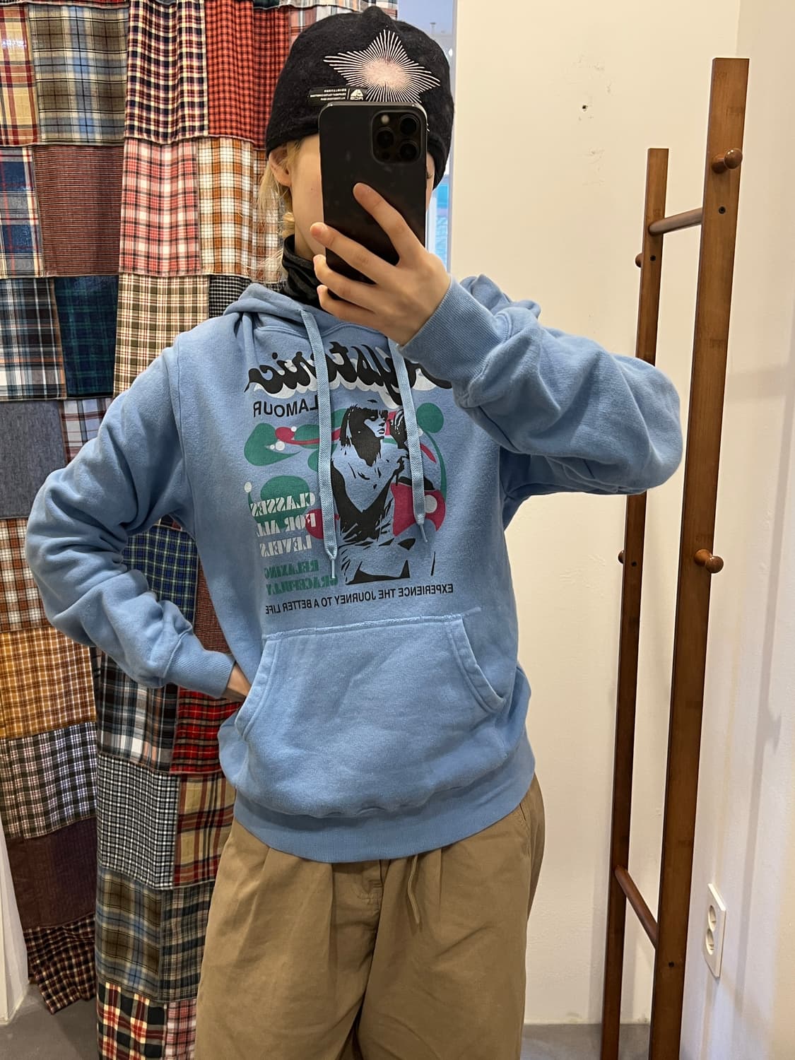 히스테릭글래머 히스걸 스카이블루 후드티 상품이미지5