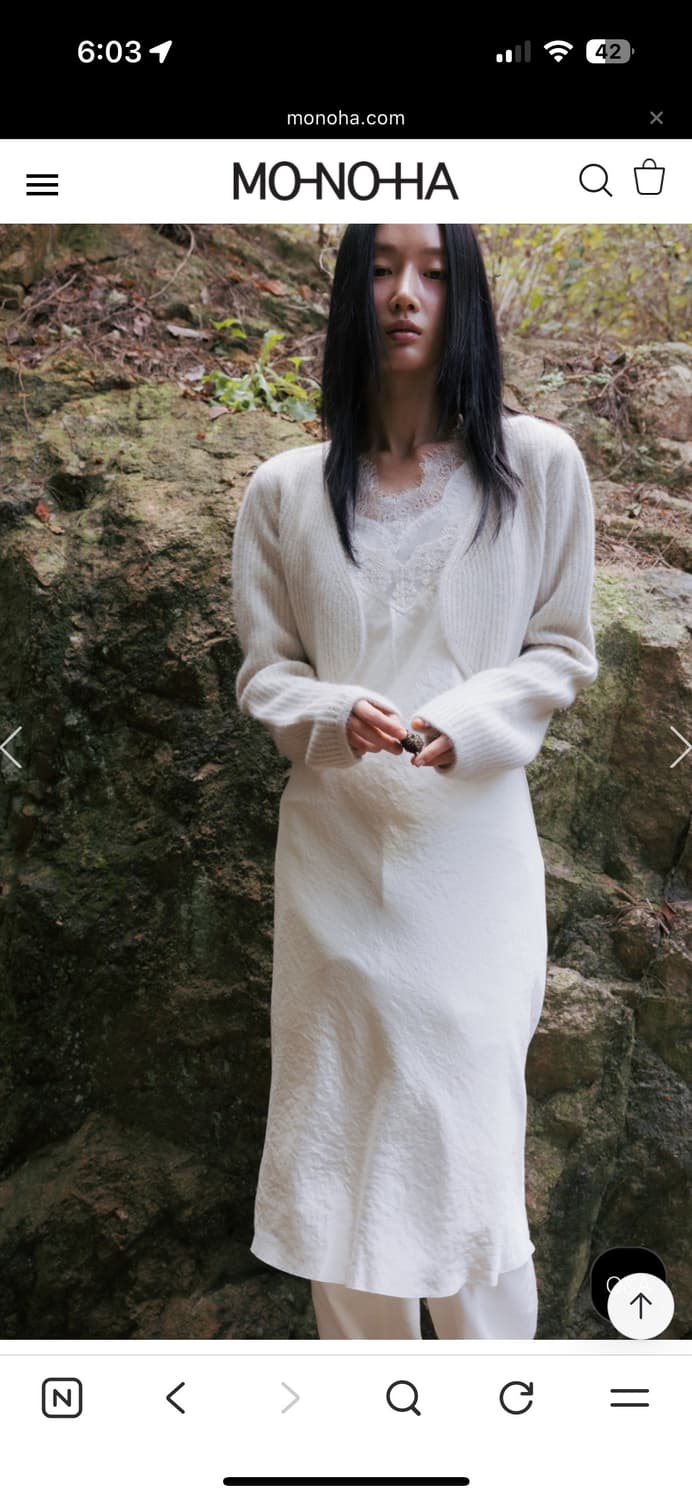 모노하 레이스 실키 원피스 드레스 상품이미지3