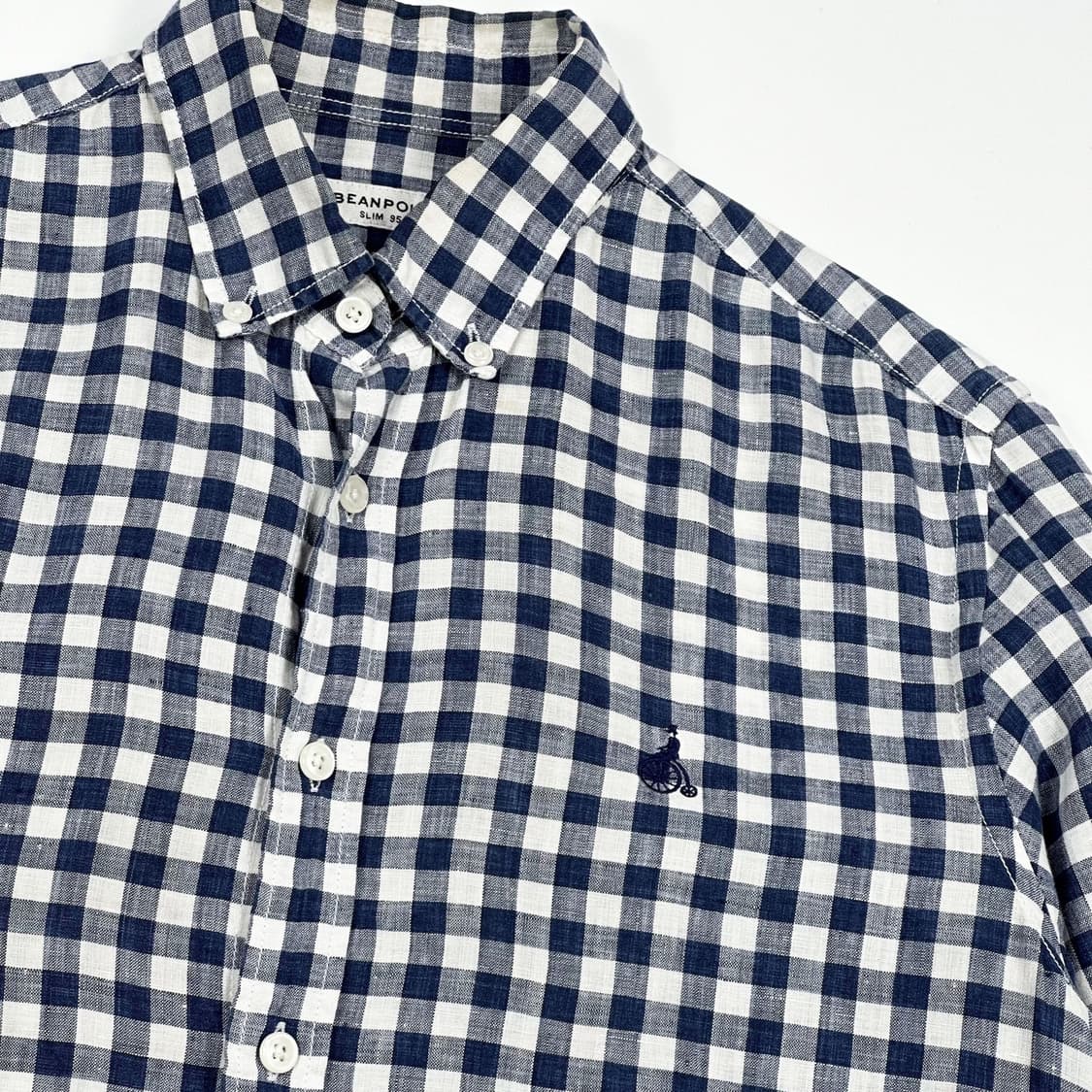빈폴 클래식 슬림 린넨 체크셔츠 (M) 상품이미지3
