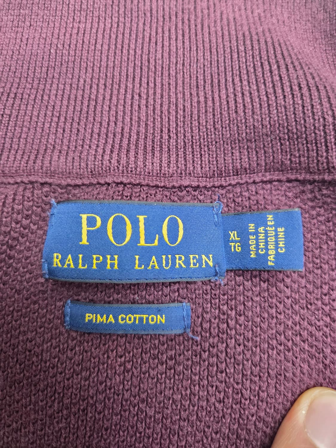 폴로 반집업 니트 실측 115 상품이미지3