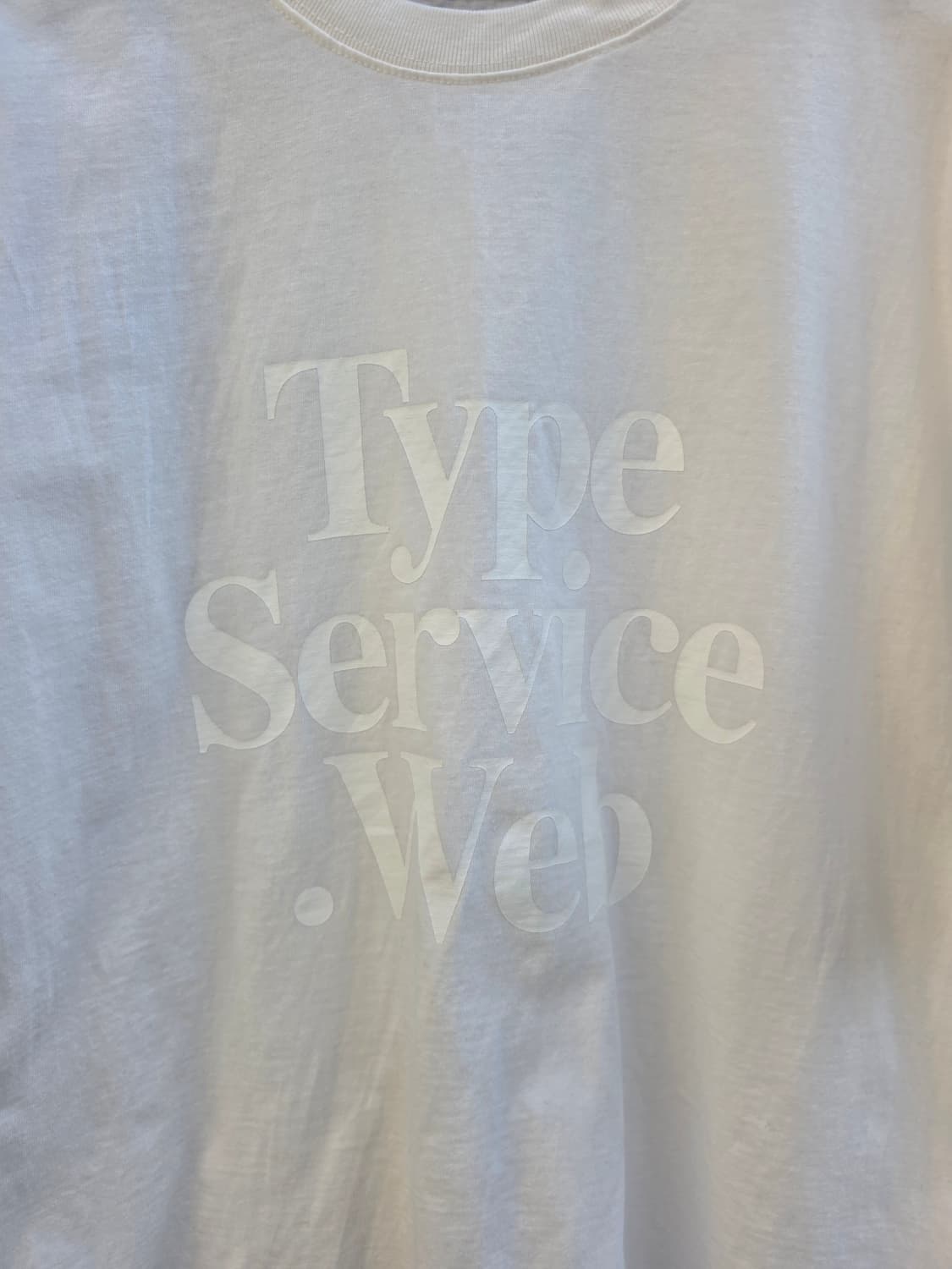 화이트 Type Service Web 프린팅 반팔 티셔츠 상품이미지3