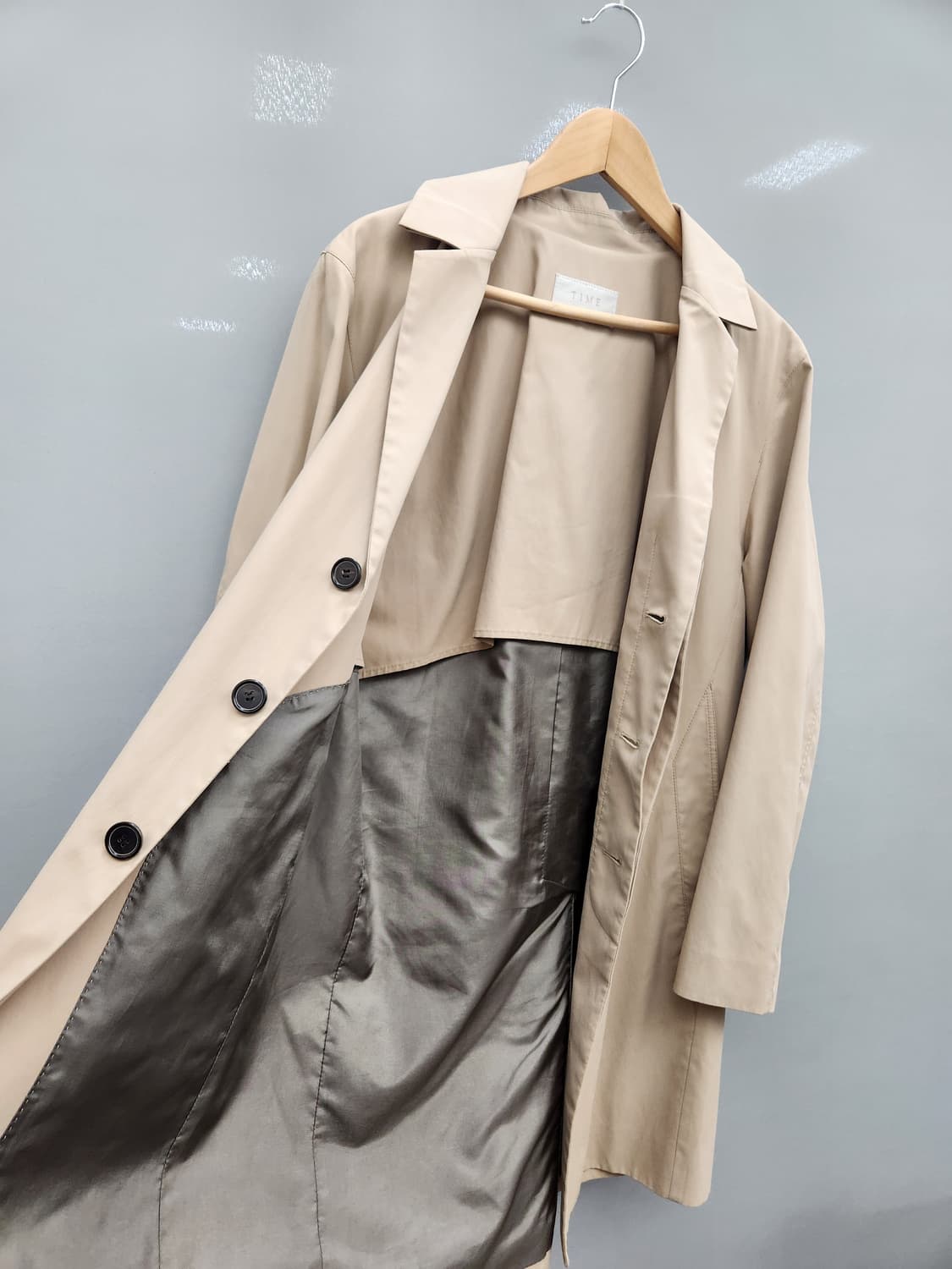 타임옴므 히든버튼 백슬릿 트렌치코트 상품이미지8