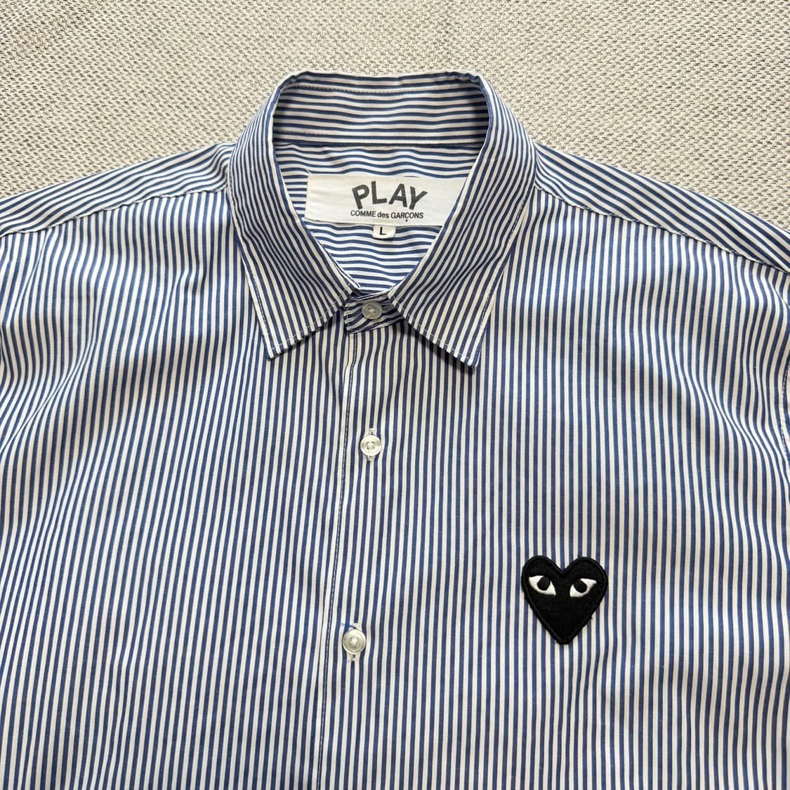 꼼데가르송 블랙와펜 스트라이프 셔츠 상품이미지2