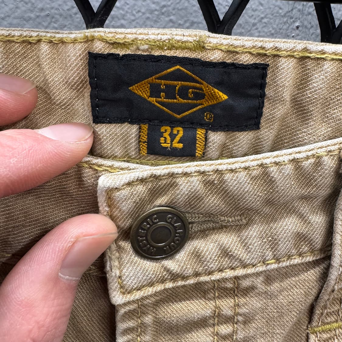 00s 히스테릭 글래머 코튼 부시 팬츠 전면 포켓 포인트 베이지 상품이미지7