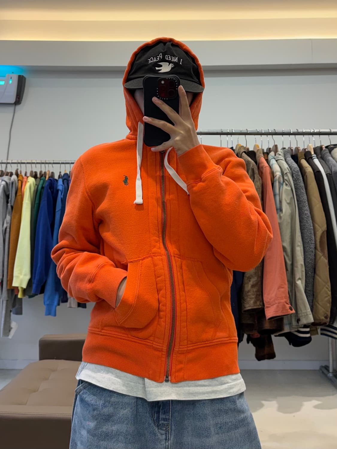 폴로 랄프로렌 와플 후드 집업 상품이미지6