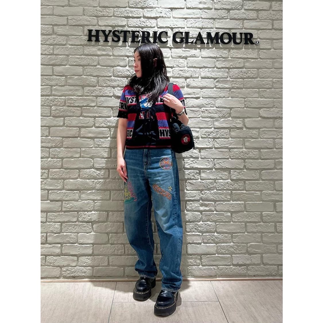 HYSTERIC GLAMOUR Logo Striped Cardigan 상품이미지5