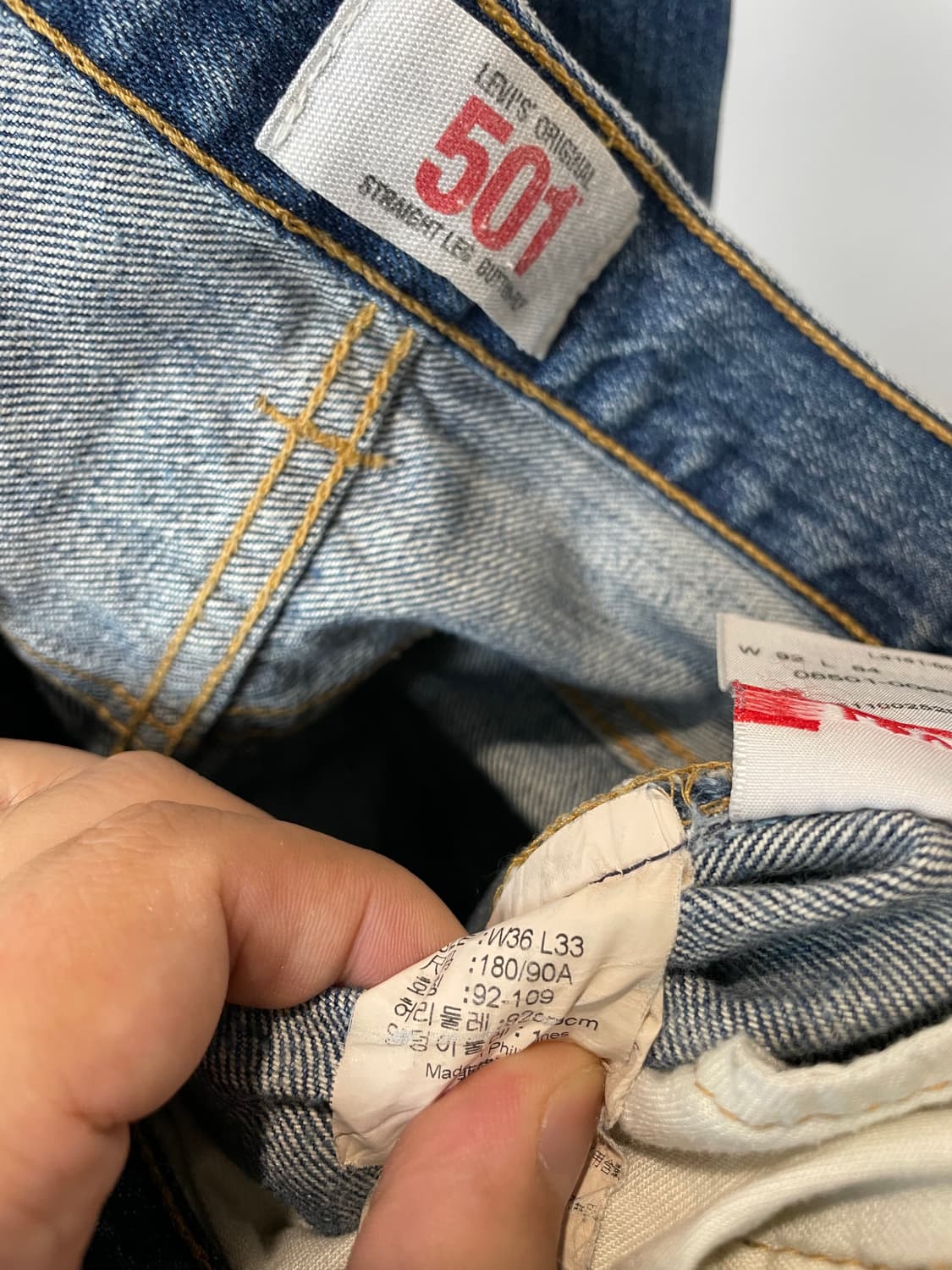 (36) Levis501 리바이스501 워싱 데님팬츠 상품이미지9