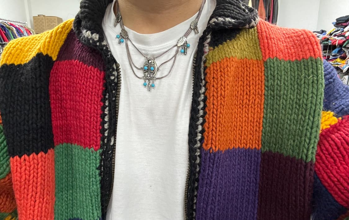 1800년대 터키석 실버목걸이(실착) 상품이미지4