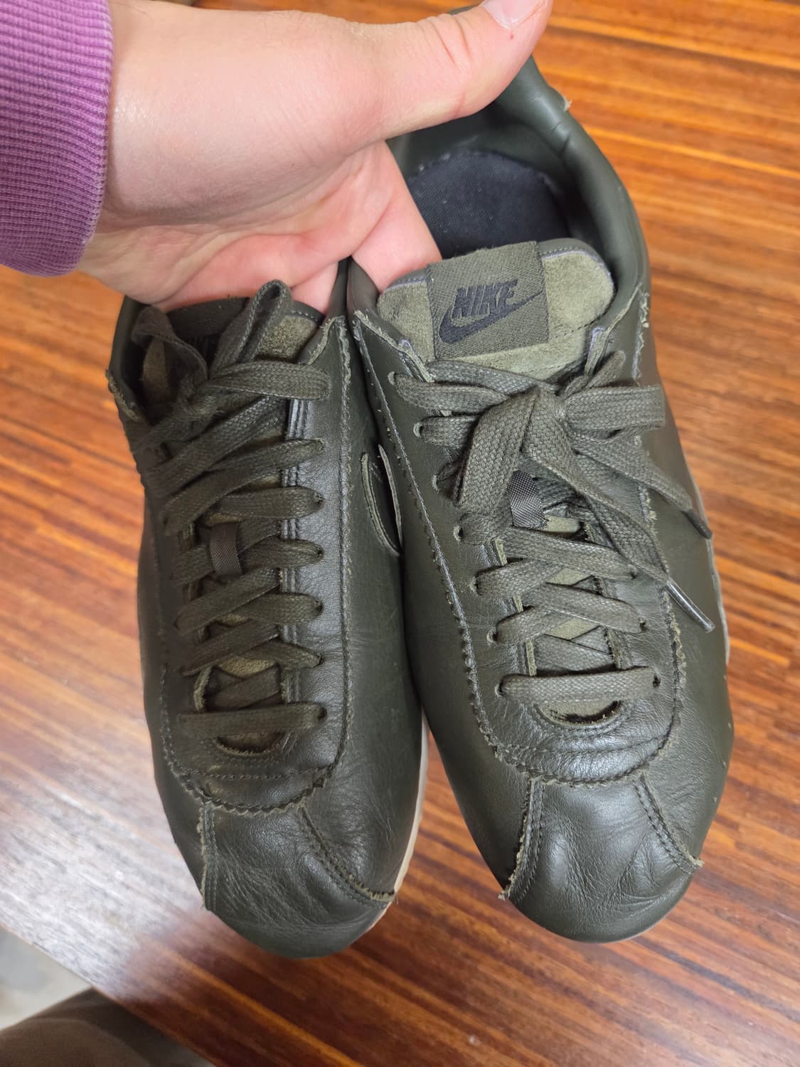 나이키 빈티지 코르테즈 레더 딥카키 285 상품이미지8