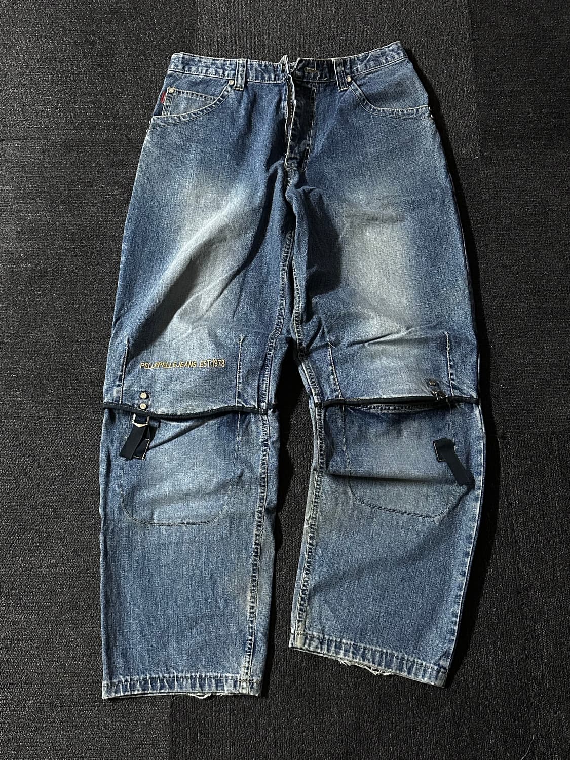 Pelle Pelle Vintage 워싱 데님 Cargo Pants  상품이미지2