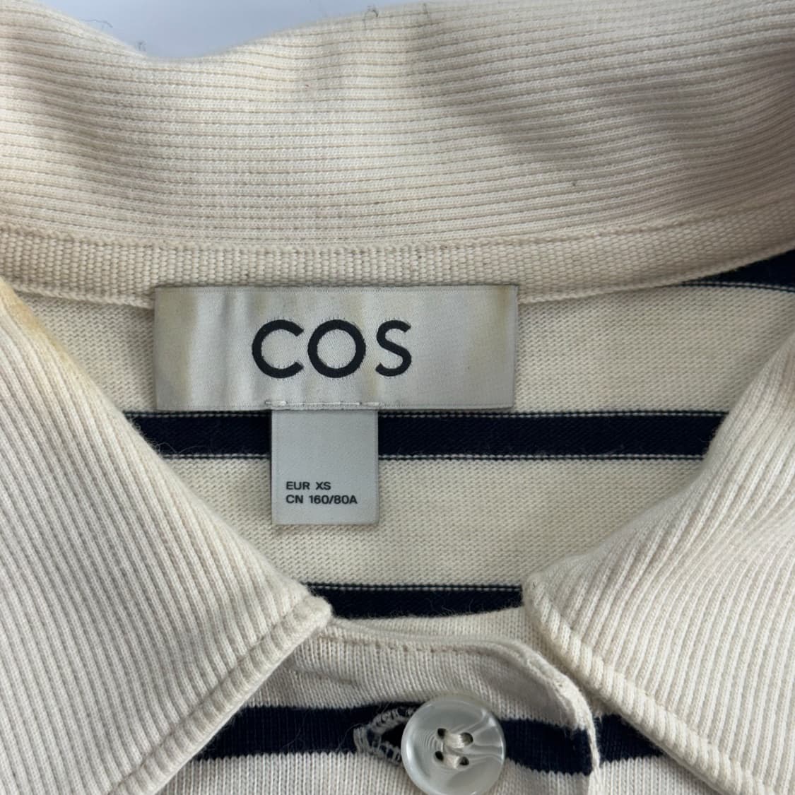 Cos 코스 네이비 스트라이프 롱슬리브 카라티 상품이미지5