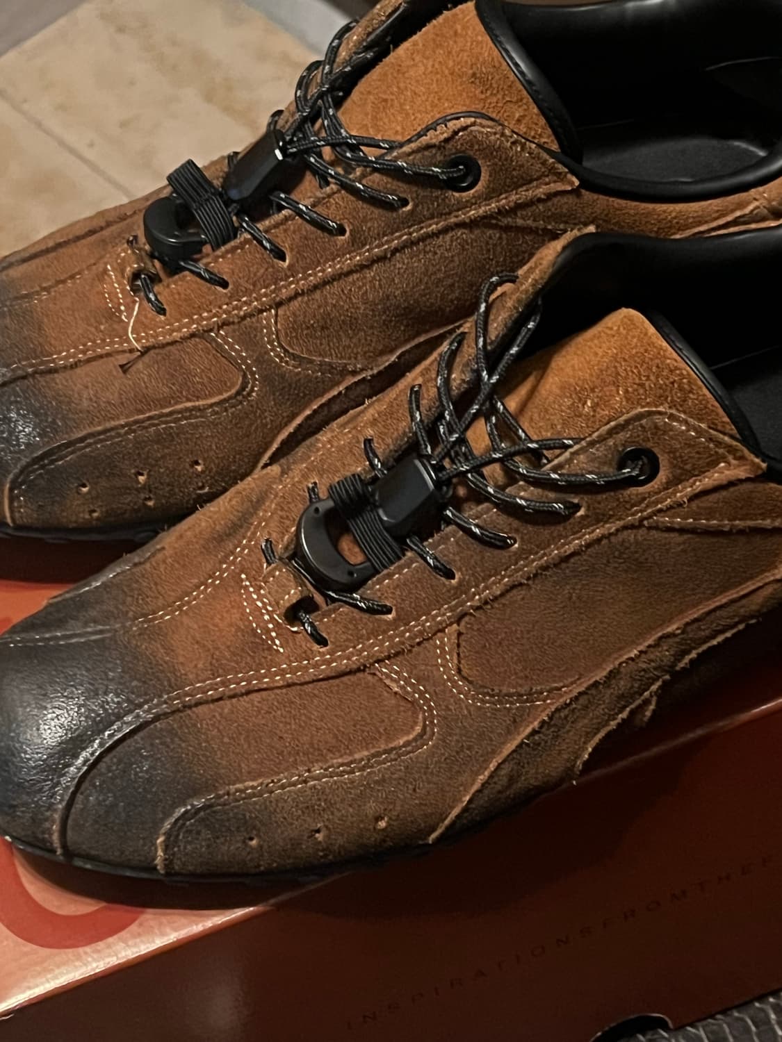 야세 스파이더 왁스 워싱 스니커즈 머스타드 상품이미지5