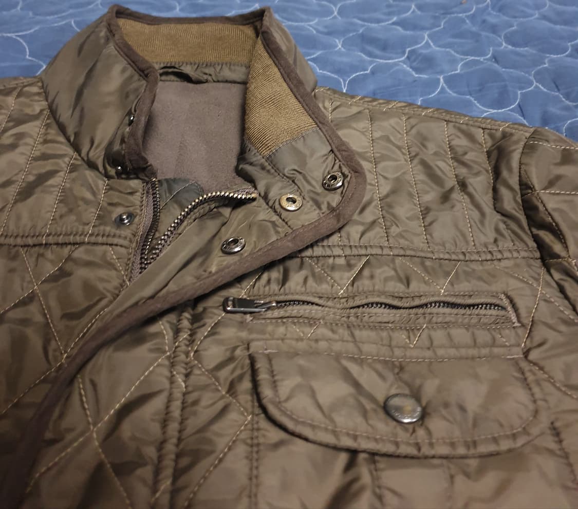 (빈티지) 헨리코튼 유틸리티 퀄팅 자켓 다크 올리브 (110) 상품이미지2