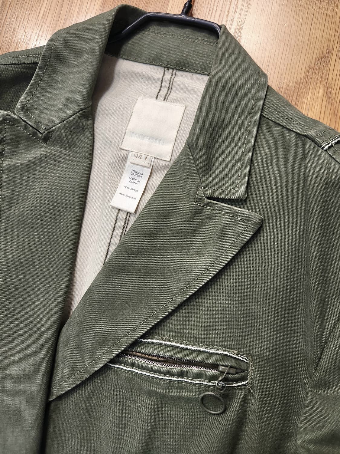 디젤 워시드 남성 코튼 블레이져자켓L 상품이미지4