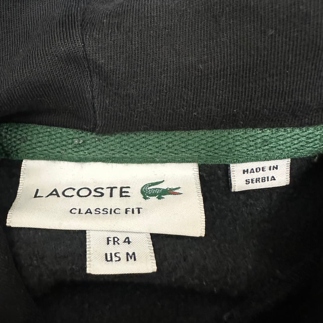 라코스테 기모 후드티셔츠 블랙 M 상품이미지4