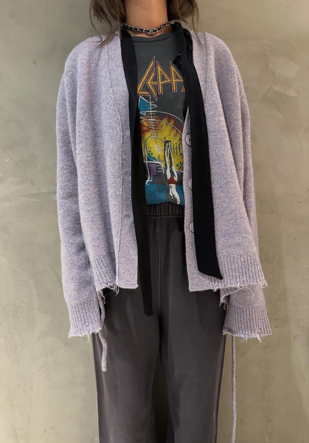 에크루 스탠드얼론 울 가디건 라벤더 상품이미지2