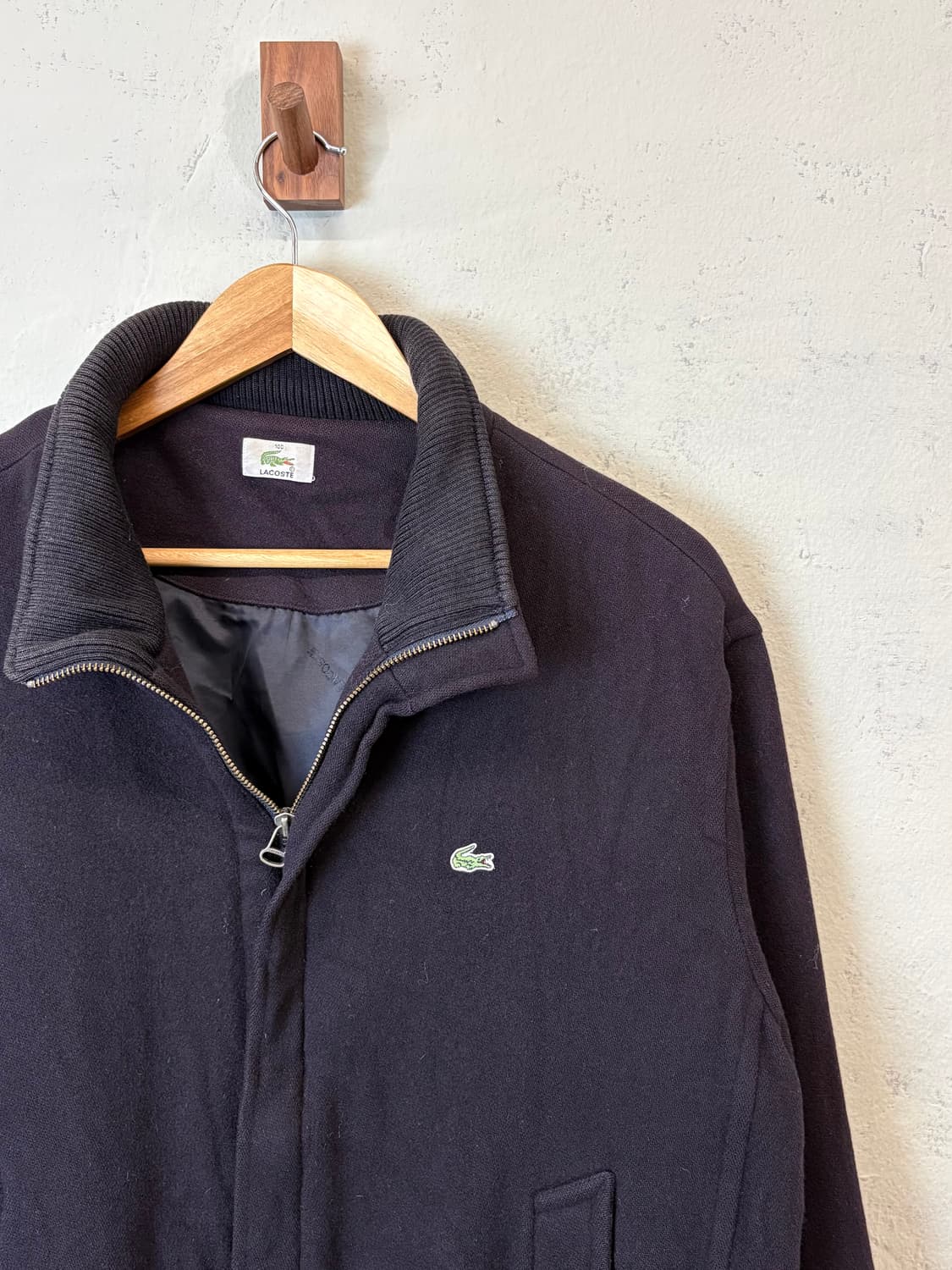 라코스테 빈티지 모직 집업 자켓 네이비 상품이미지2