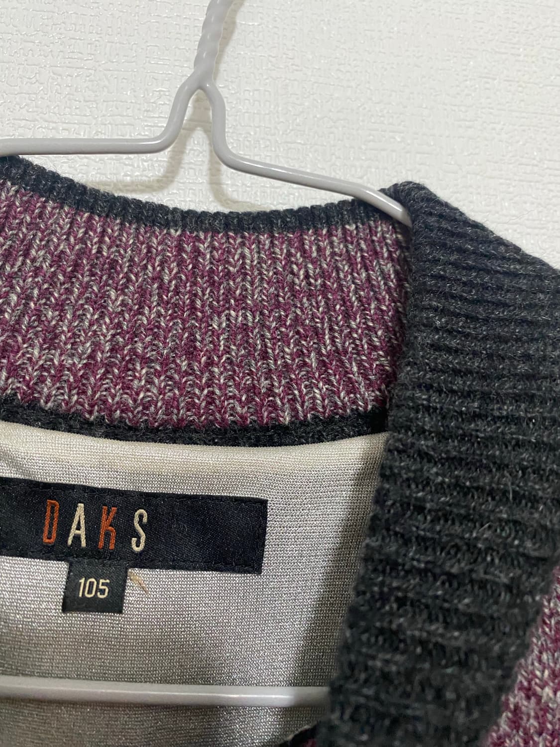 닥스 남성 아가일 체크 반집업 니트 상품이미지3