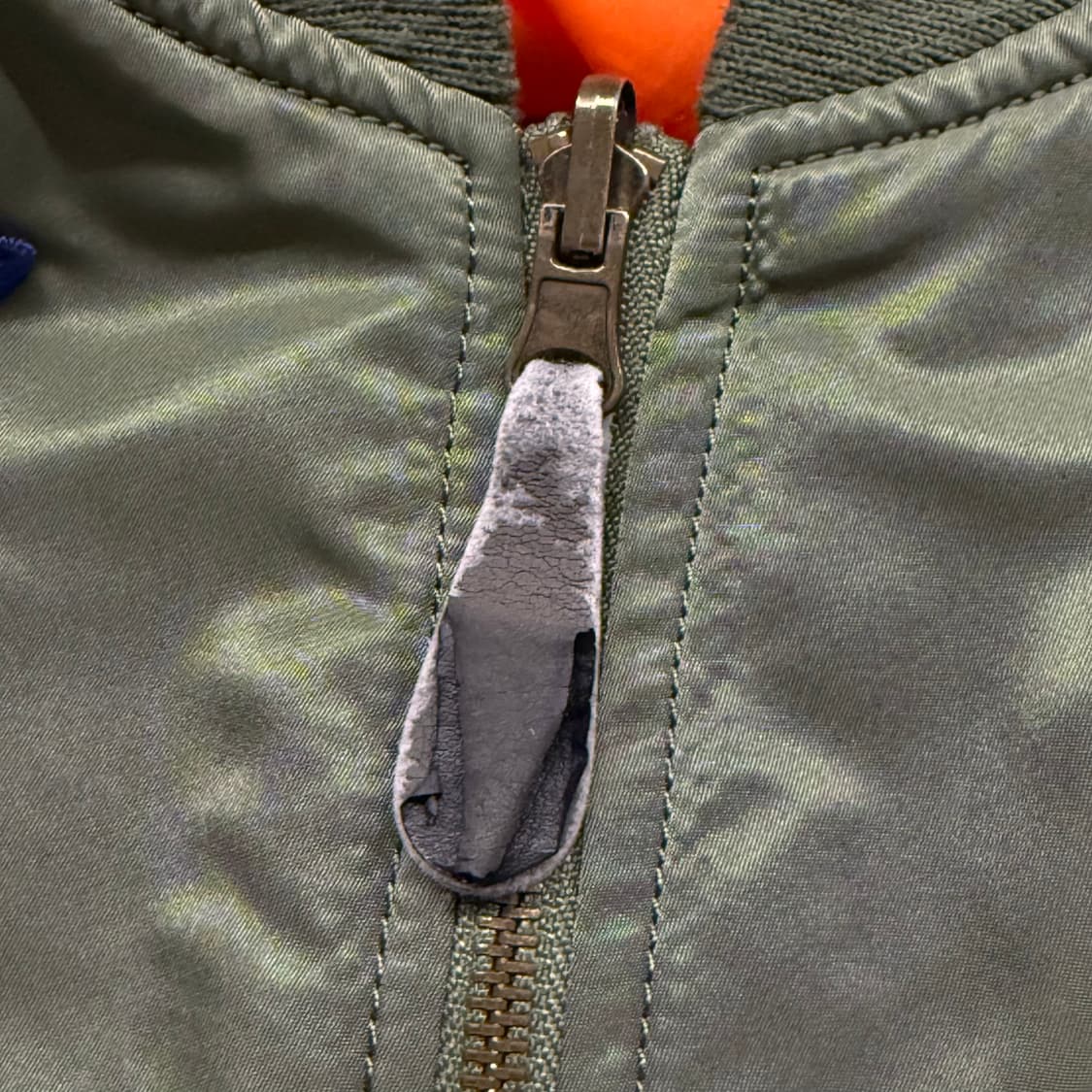 알파 인더스트리 양면 멀티 와팬 패치 카키 오렌지 항공점퍼 자켓 상품이미지9