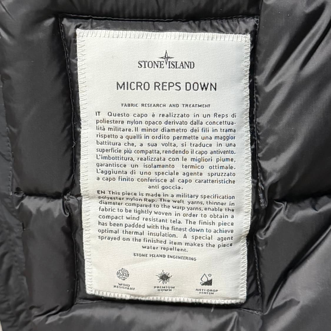 [S+급/XL] 20FW 스톤아일랜드 마이크로랩스 다운 패딩 블랙 상품이미지7