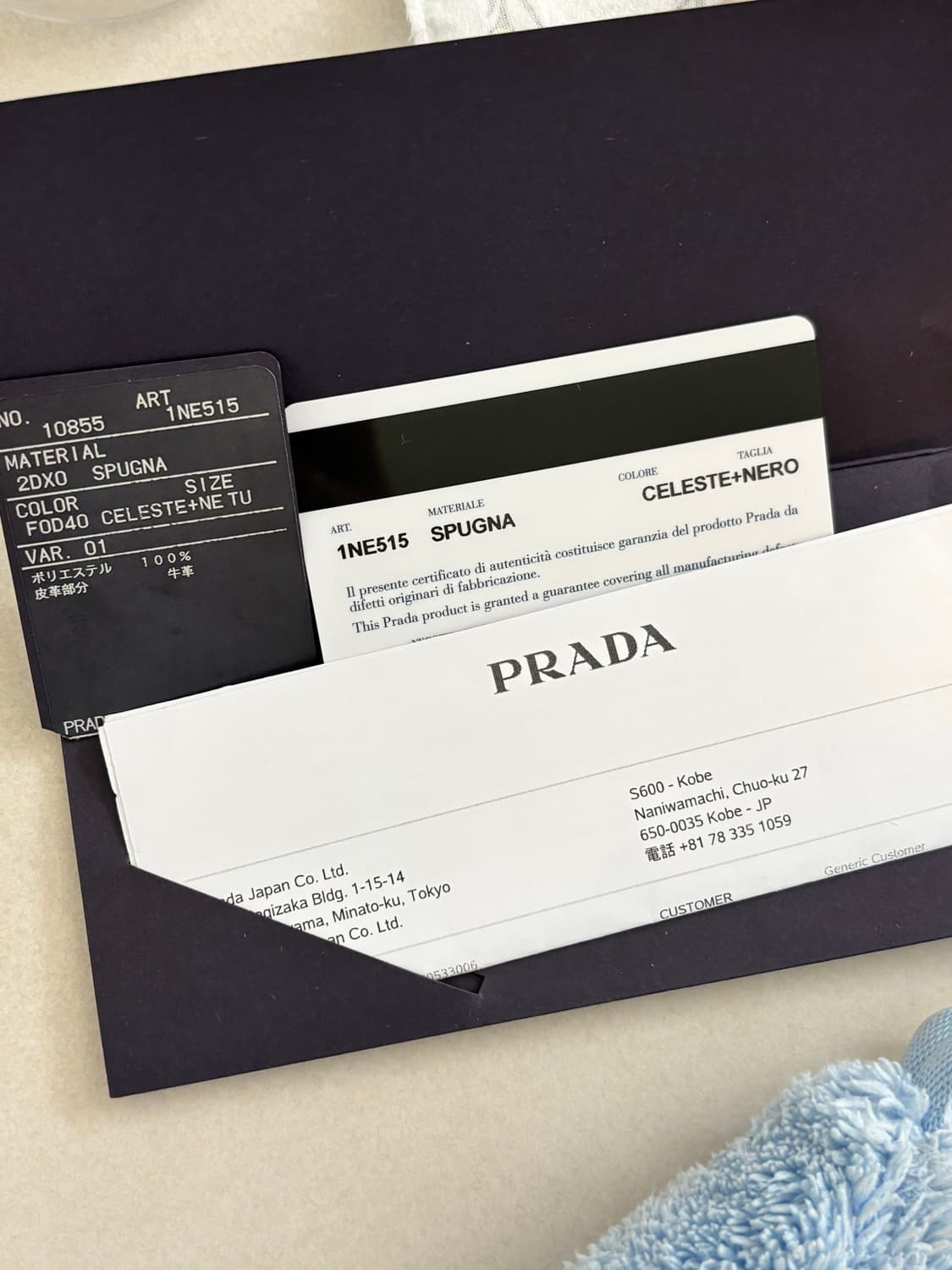 프라다 리에디션 테리 호보백 스카이블루 (celeste) 상품이미지2