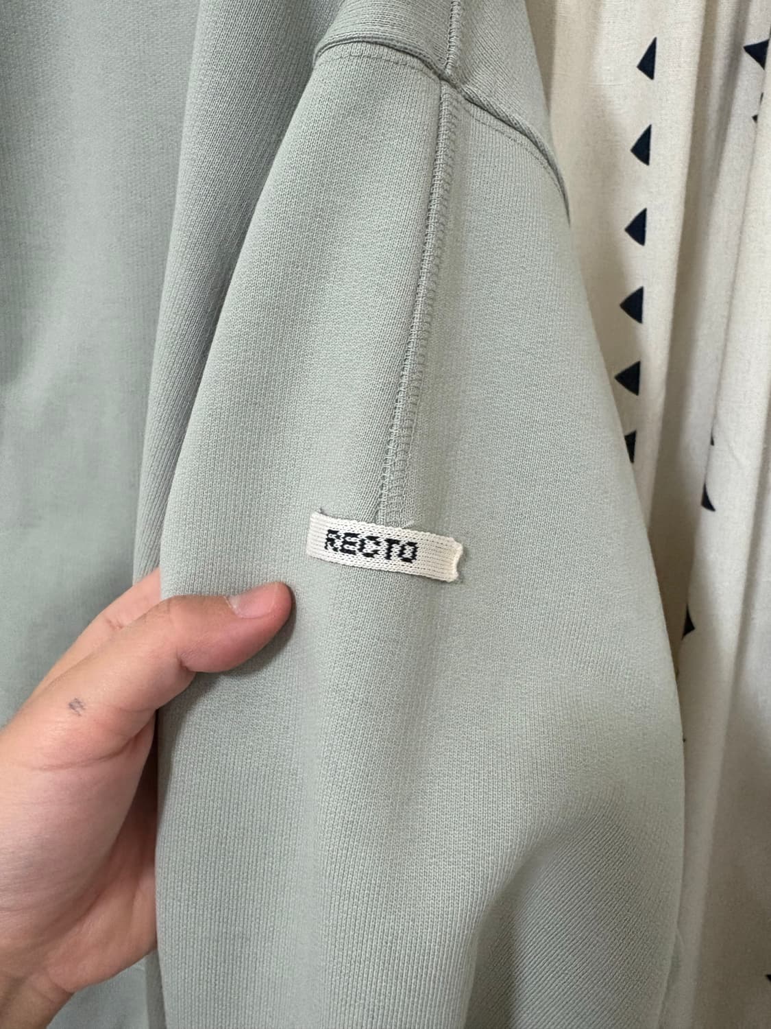 렉토 로우엣지 카라 스탠드 하프집업 그레이쉬 카키 상품이미지6