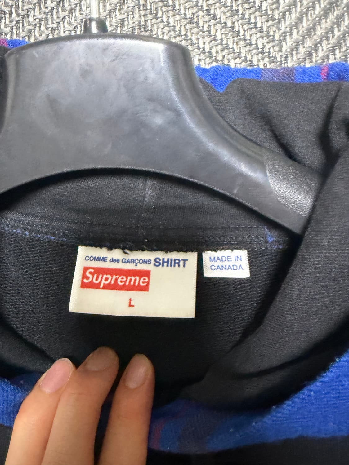 (나우아임영 쇼미 착용) 꼼데 슈프림 후드티 상품이미지4