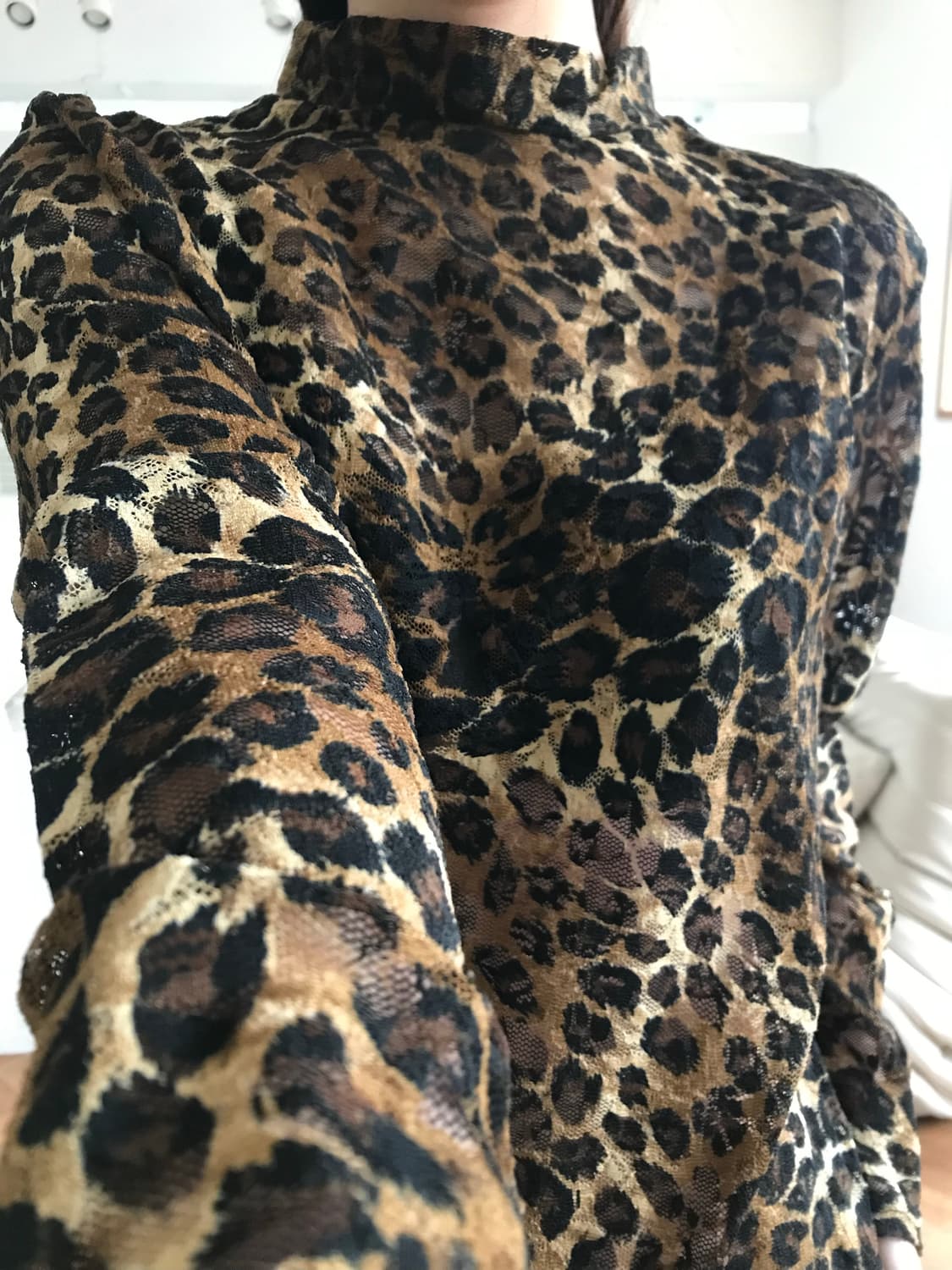 vintage leopard pattern top 상품이미지3