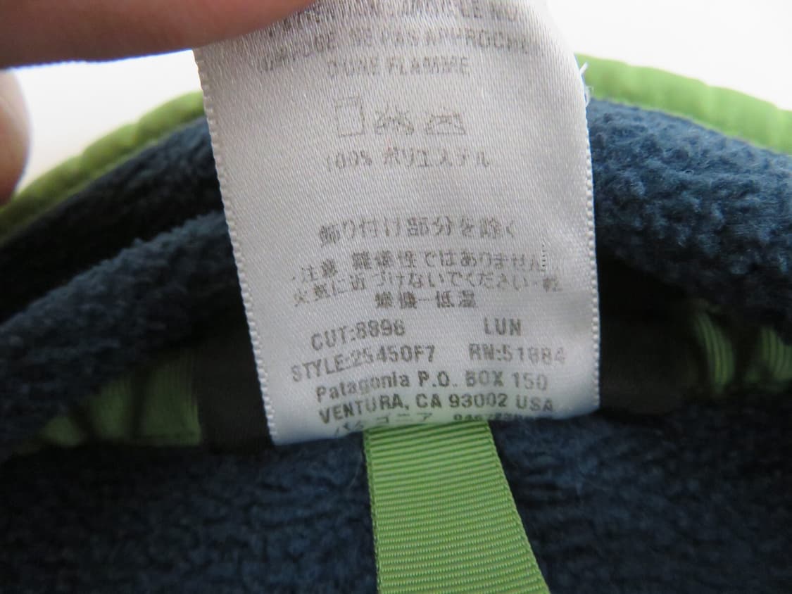 90s 파타고니아 신칠라 스냅-T 네이비/라임 상품이미지4