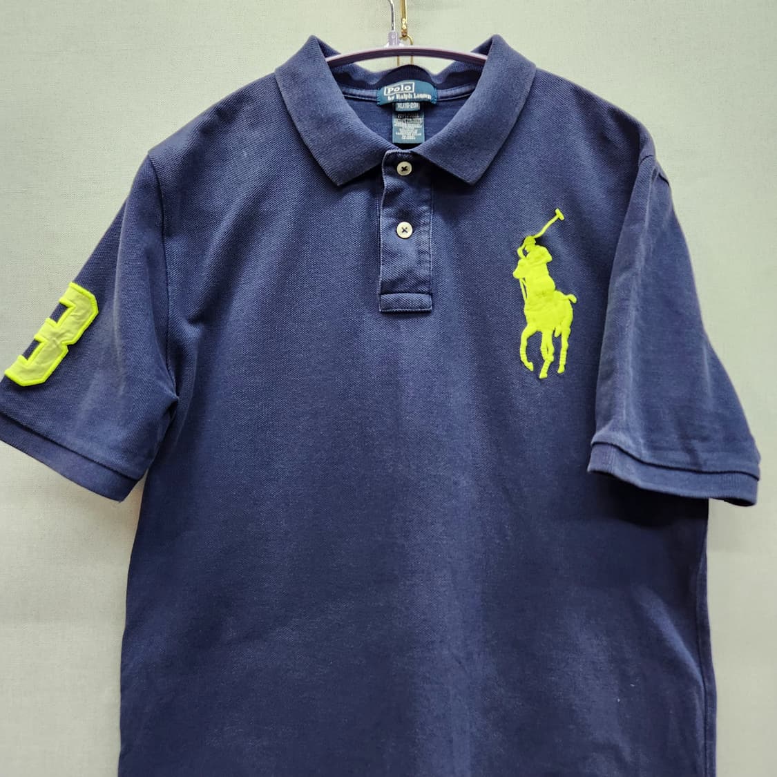 폴로랄프로렌 빅포니 형광 반팔카라 M 상품이미지2