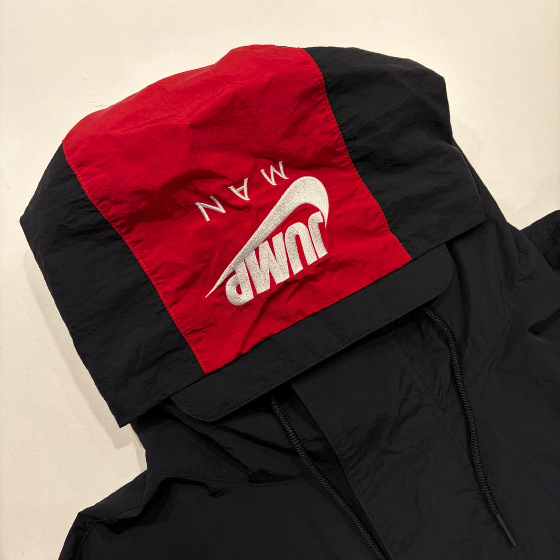 [XL] 조던 점프맨 풀오버 반집업 바람막이 블랙/레드 D719 상품이미지4