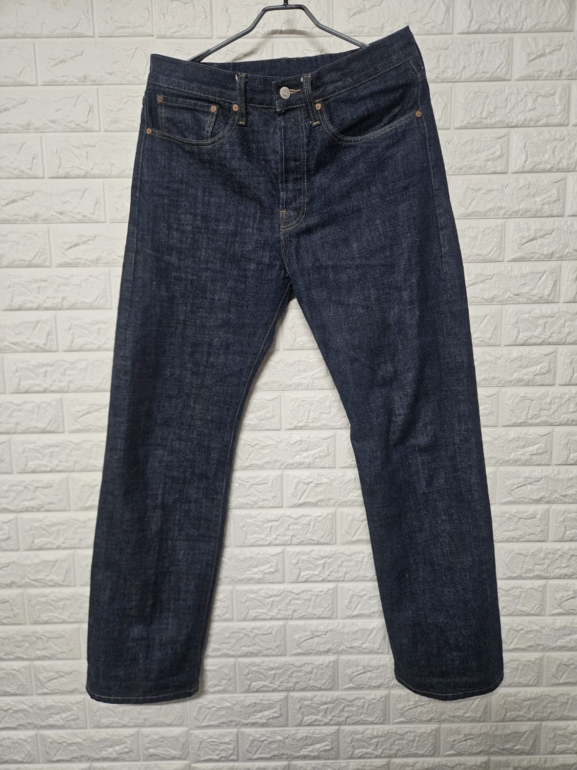 [32]아웃스탠딩 40s 셀비지 스트레이트 인디고 상품이미지2