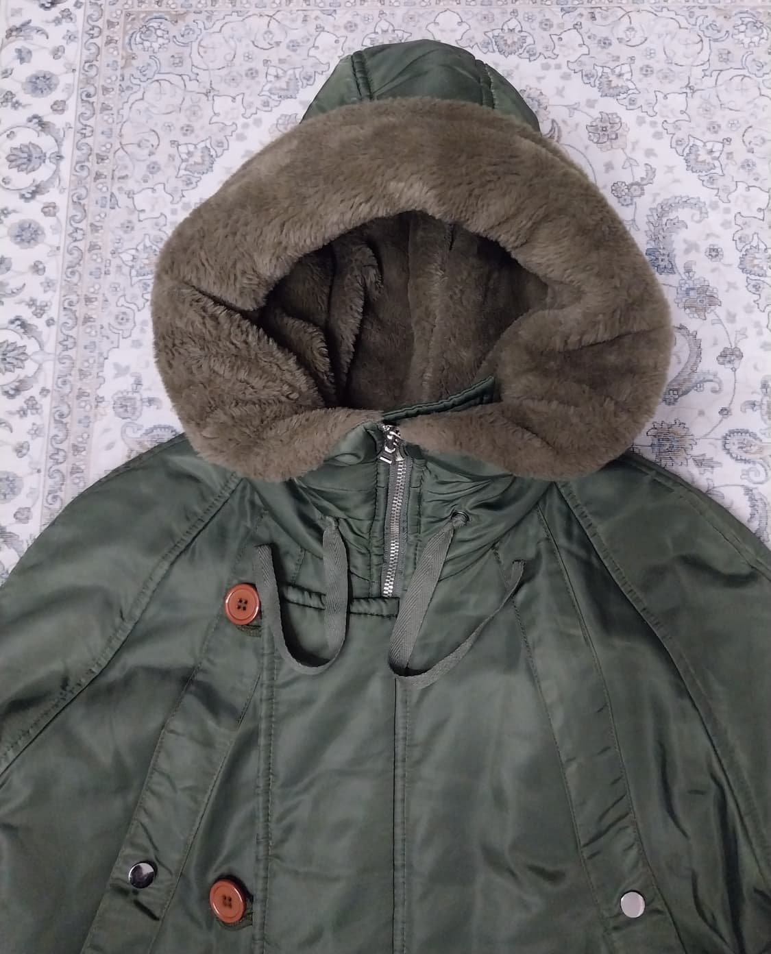 aile 후드 롱패딩 플리스 롱코트 상품이미지2