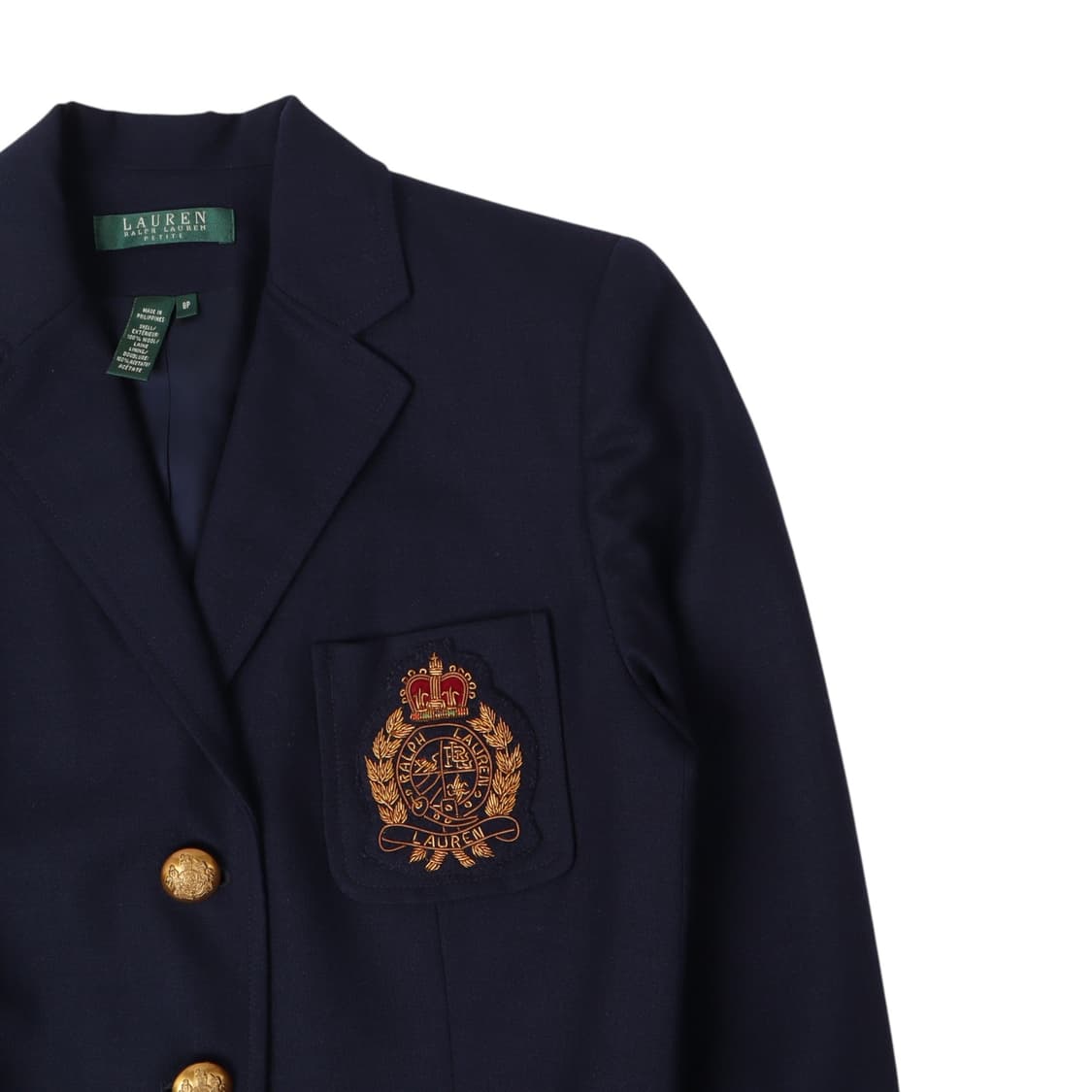 로렌 랄프로렌 네이비 크레스트 금장 3B 자켓 상품이미지3