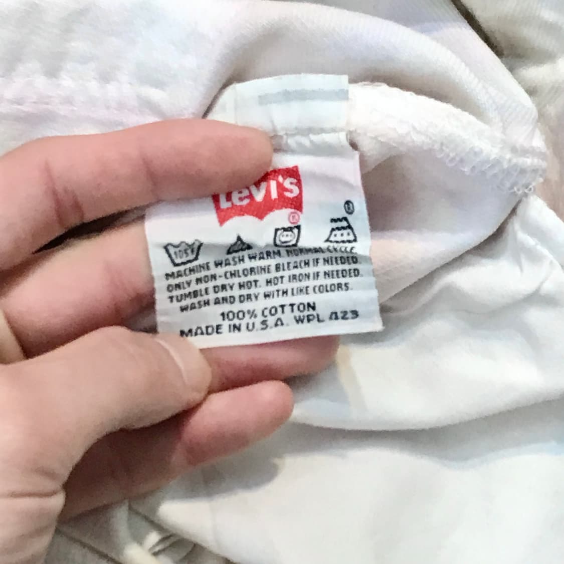 90s usa 리바이스 501 그래피티 화이트 데님 팬츠 허리 29 상품이미지7