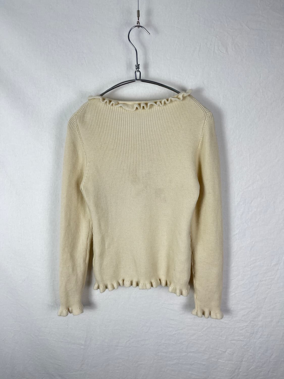 Vintage 러플디테일 아이보리가디건  상품이미지4