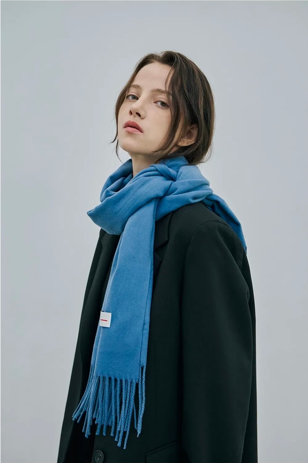 터치소울 터치풀 롱 머플러 더스티 블루 상품이미지1