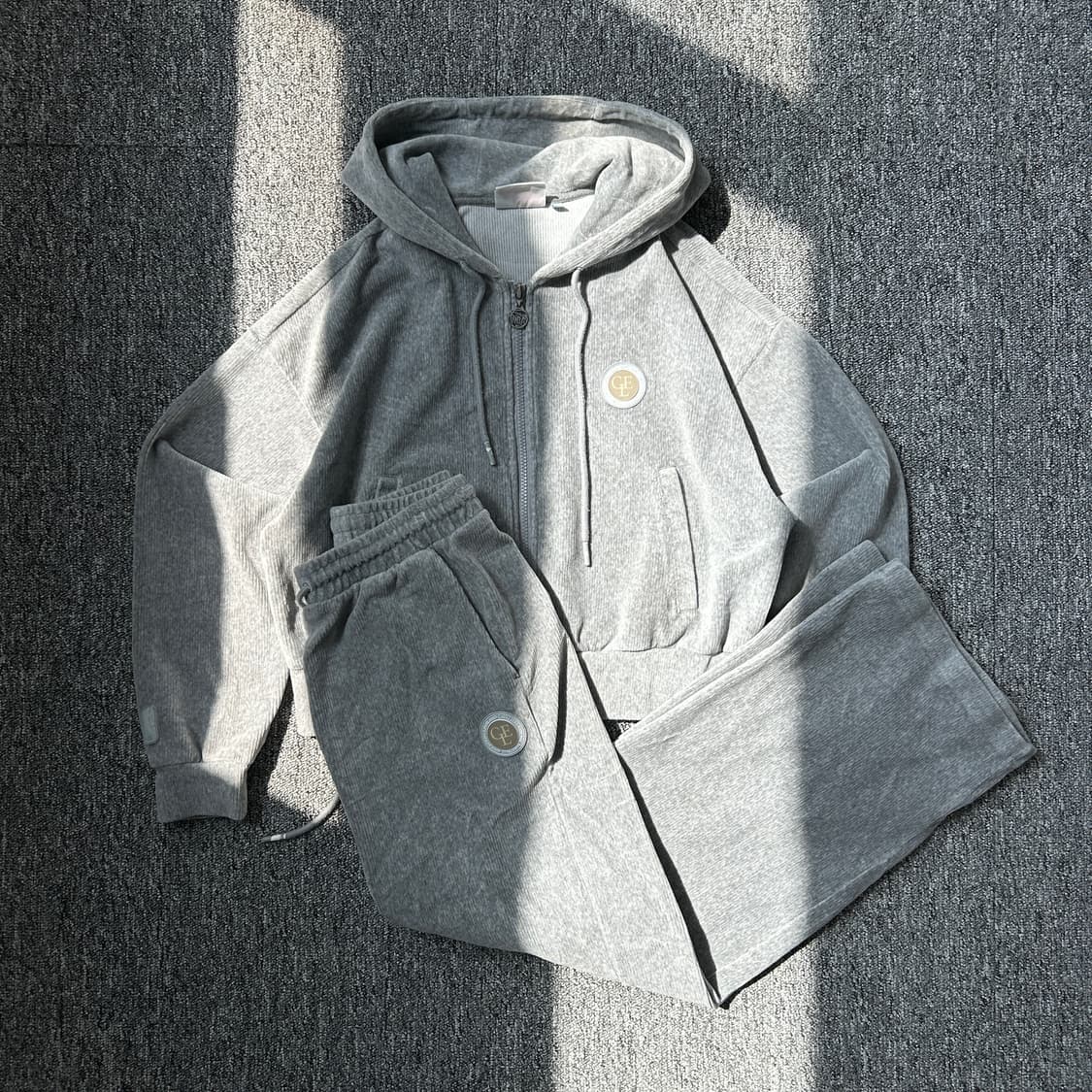 NBA 그레이 코듀로이 셋업 상품이미지1