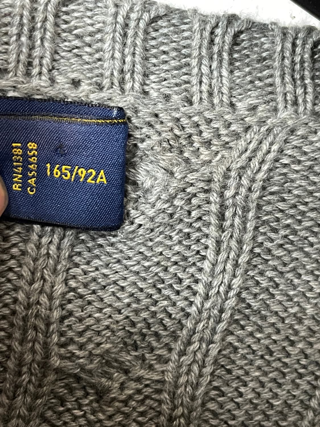 폴로 랄프로렌 그레이 케이블 니트 상품이미지5