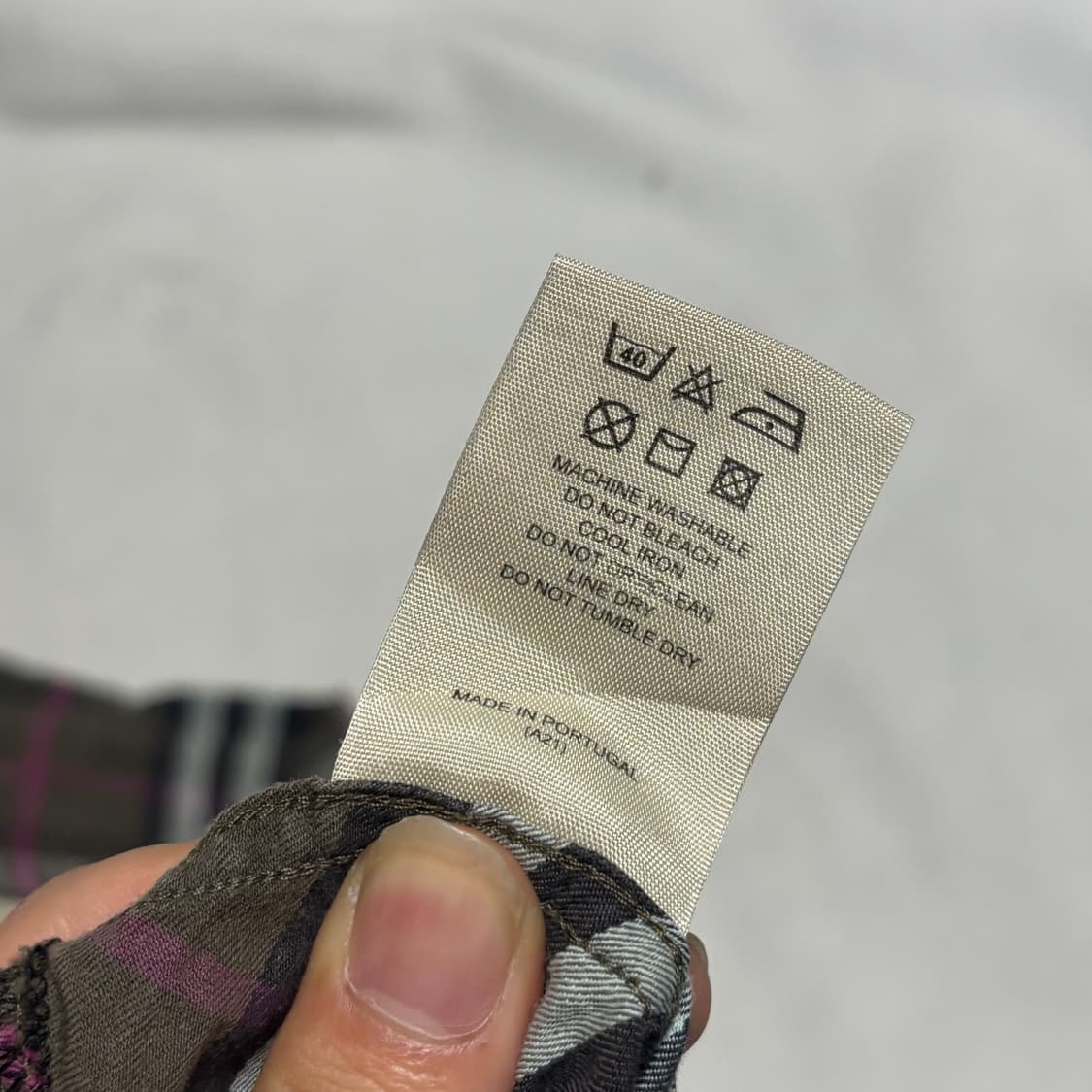 L 버버리 체크 패턴 반팔셔츠 상품이미지5