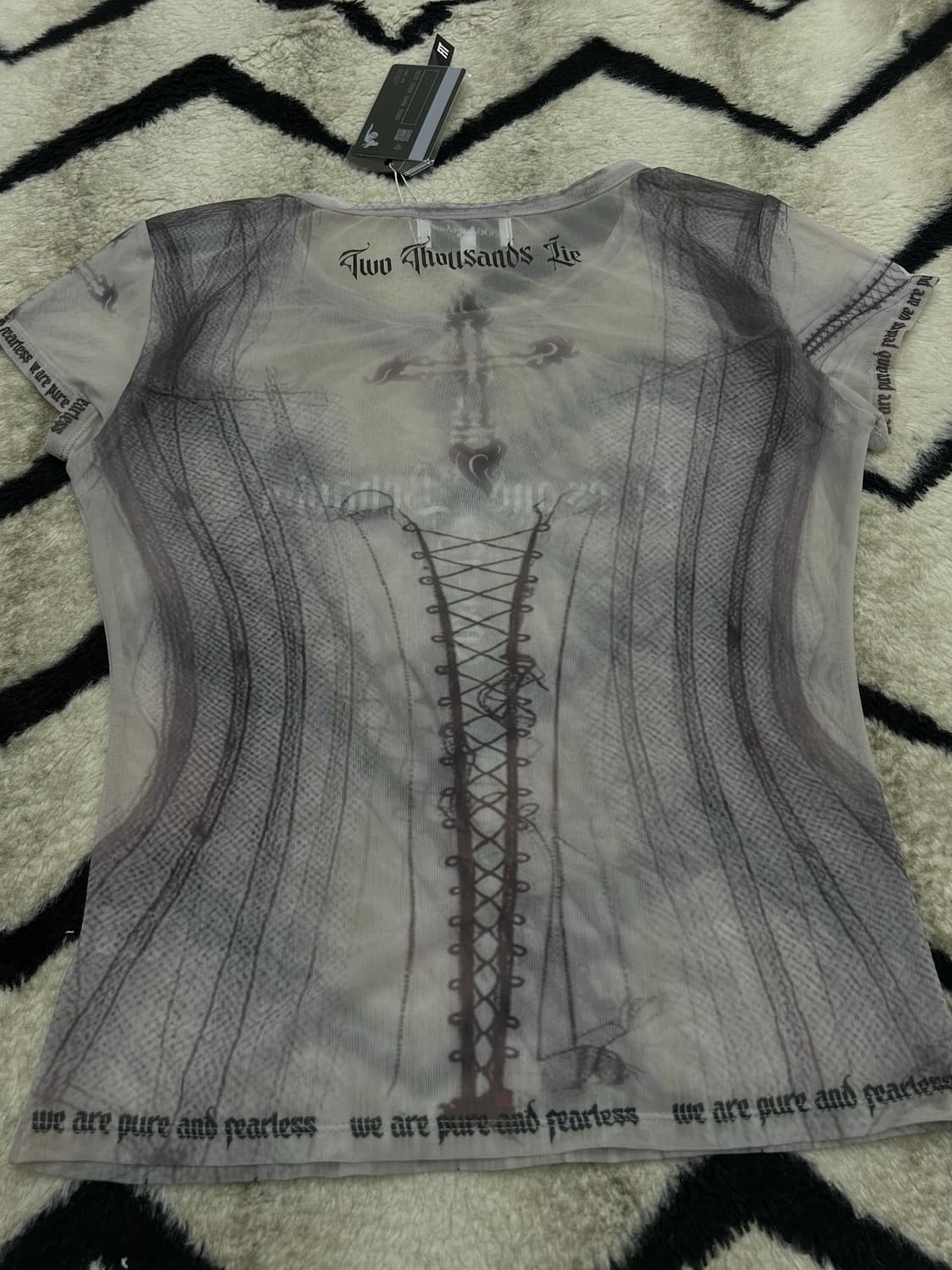 [2]2000아카이브스 시스루 반팔 상품이미지4