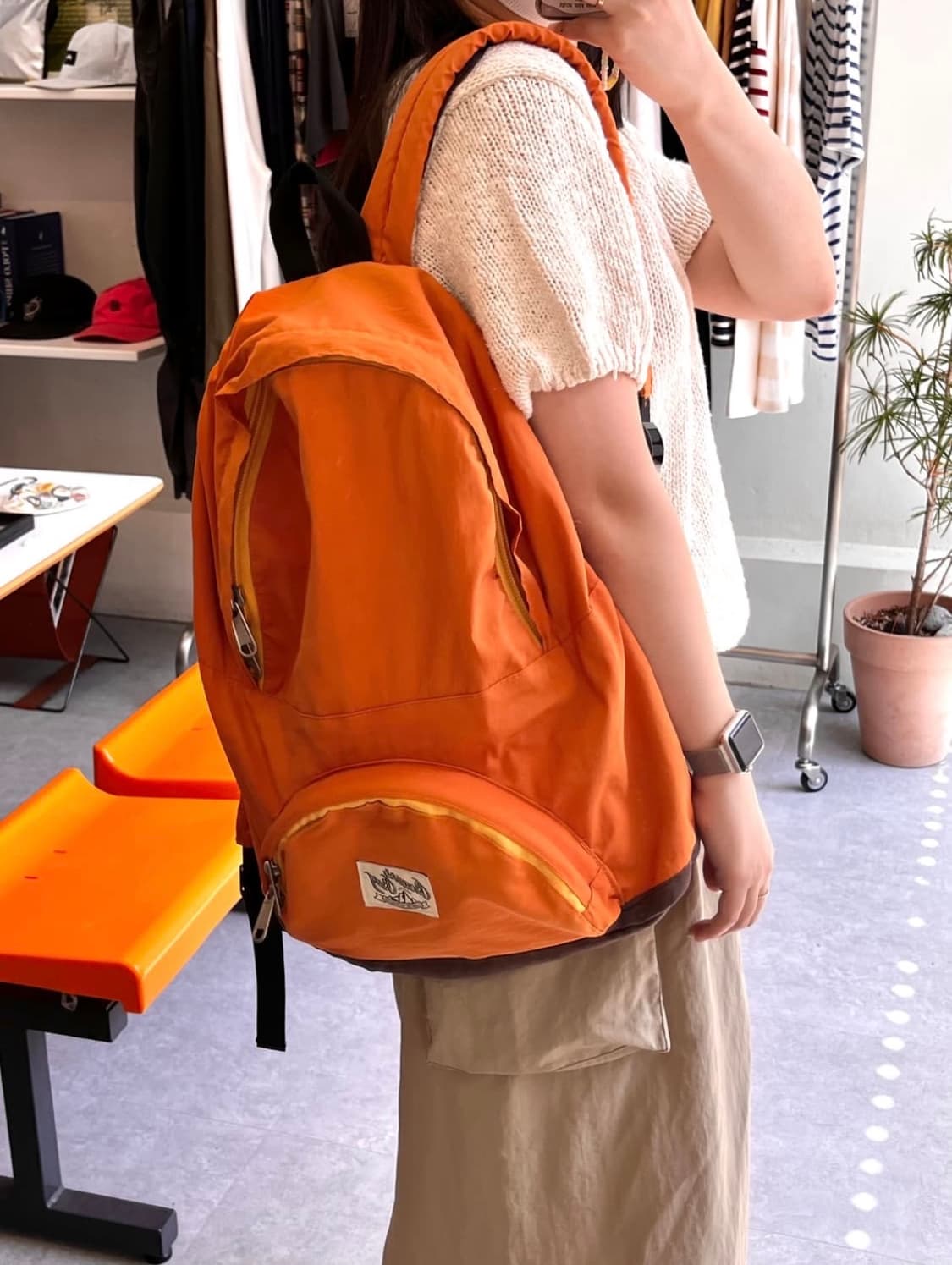 BEAMS HEART backpack 빔즈 하트 오렌지 백팩  상품이미지1