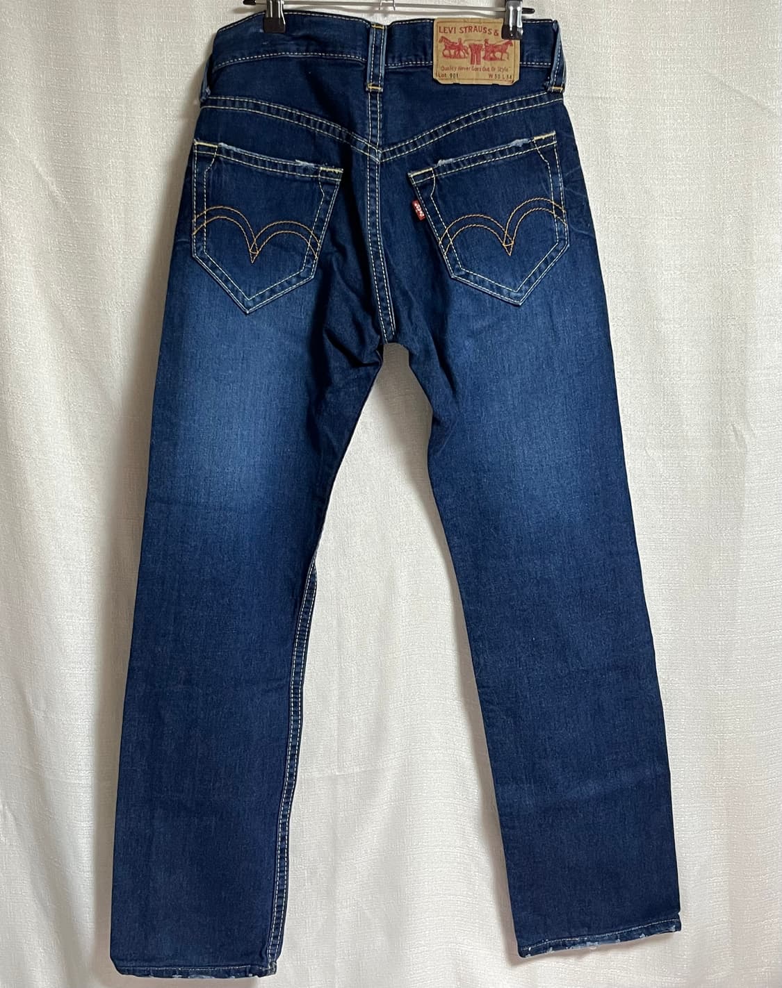 리바이스 901 진청 워싱 데님 팬츠 청바지 30 상품이미지5