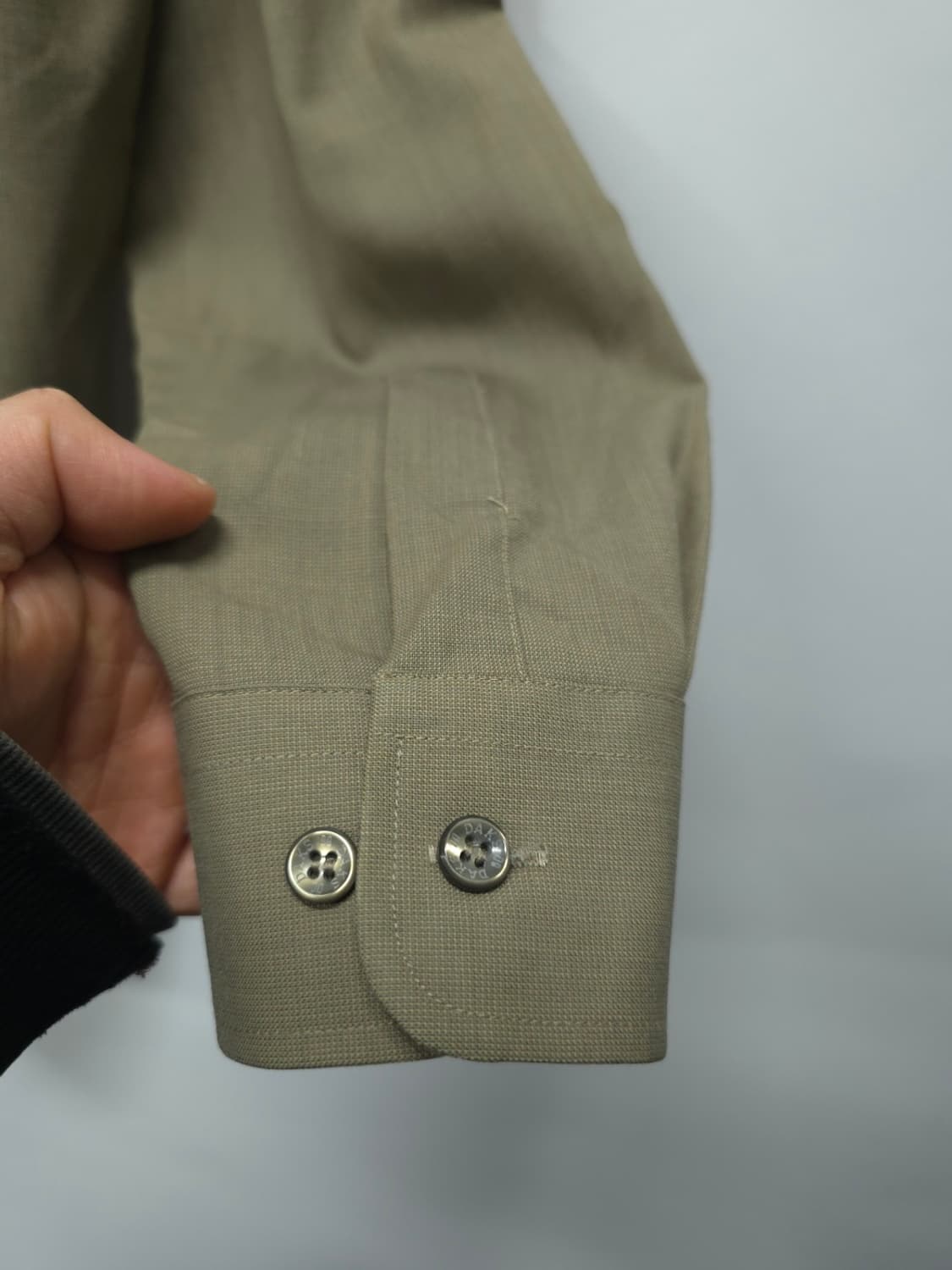 닥스런던 워셔블 울100% 자수 로고 셔츠 베이지 상품이미지10