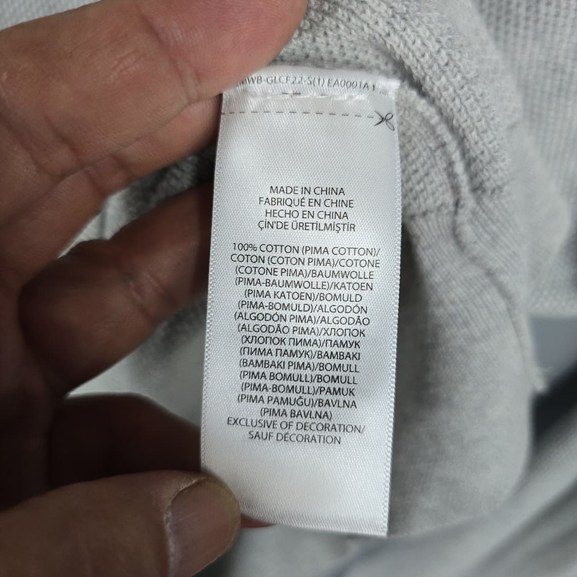 폴로 피마코튼 하프집업 니트 그레이 M 상품이미지8