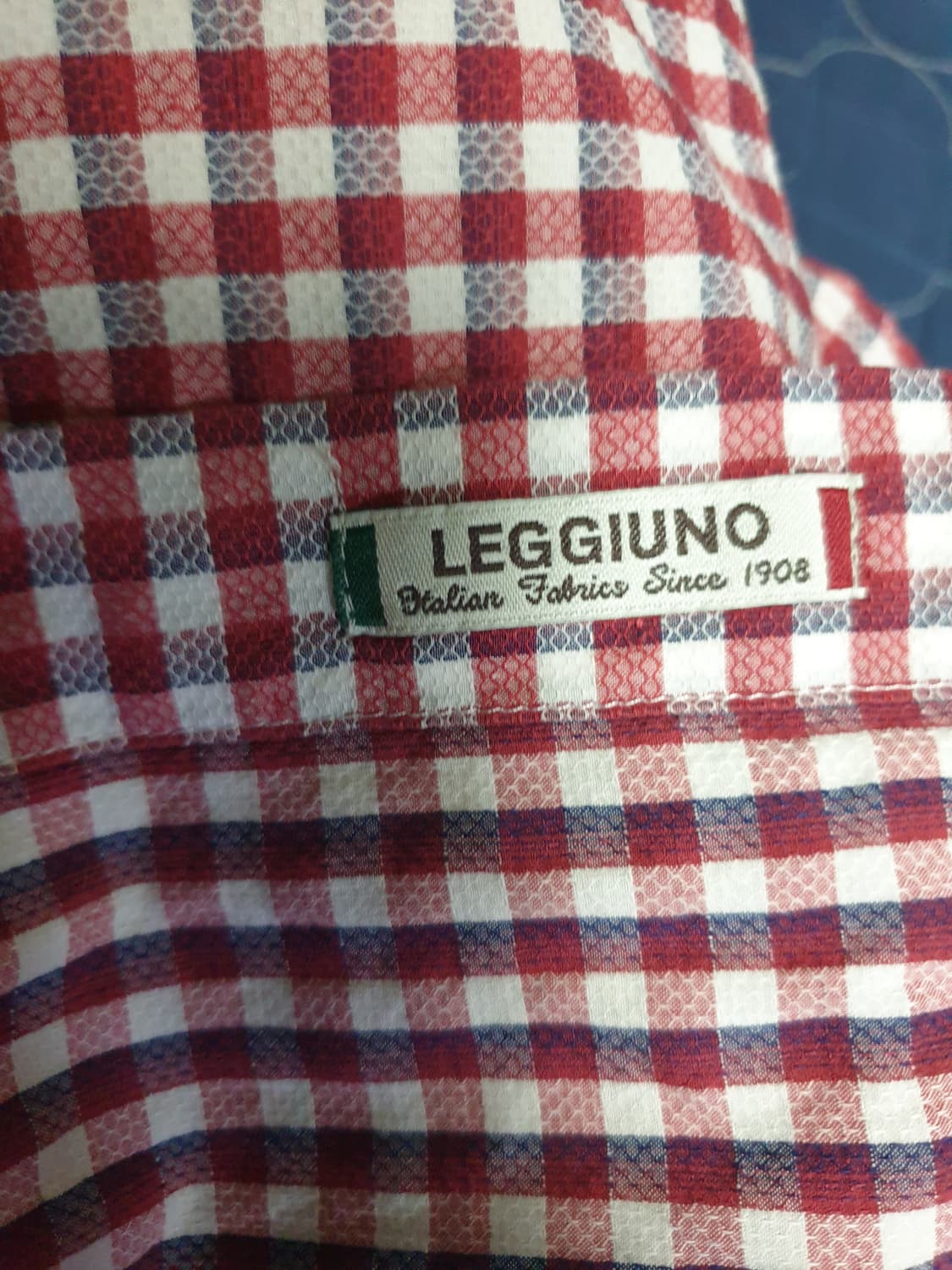 (빈티지) 시스템옴므 이태리원사 클래식체크 스트라이프배색 셔츠 레드(M) 상품이미지5