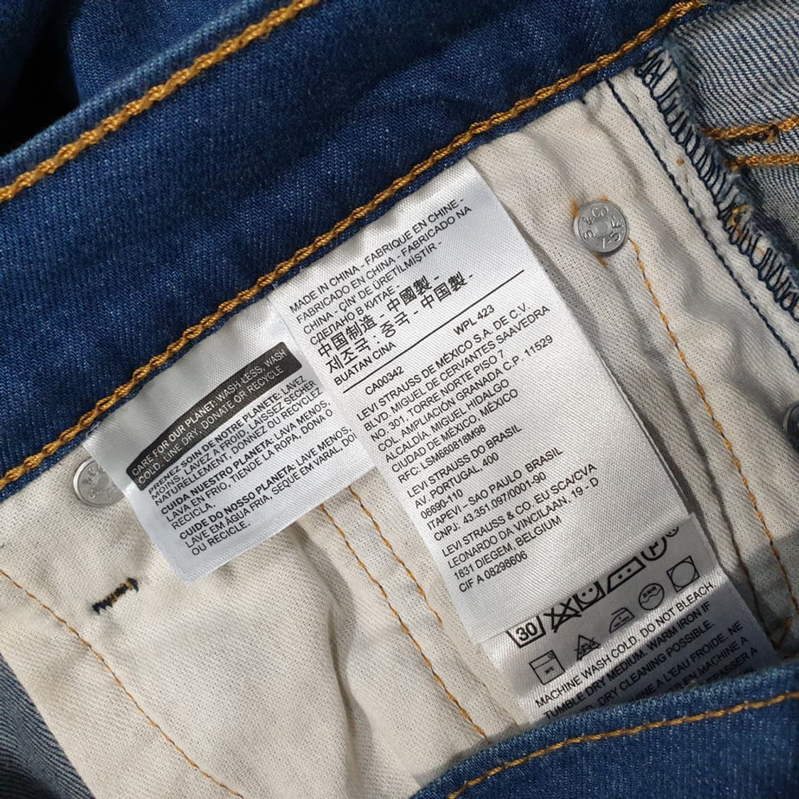 리바이스 502 레귤러 테이퍼드핏 데님 청바지 30 상품이미지6