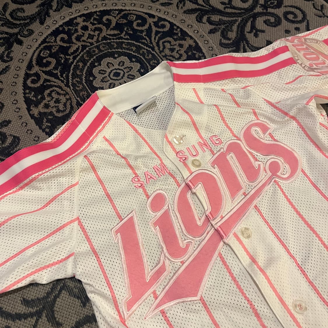 95 네포스 삼성라이온즈 핑크 노마킹 유니폼/W2586 상품이미지3
