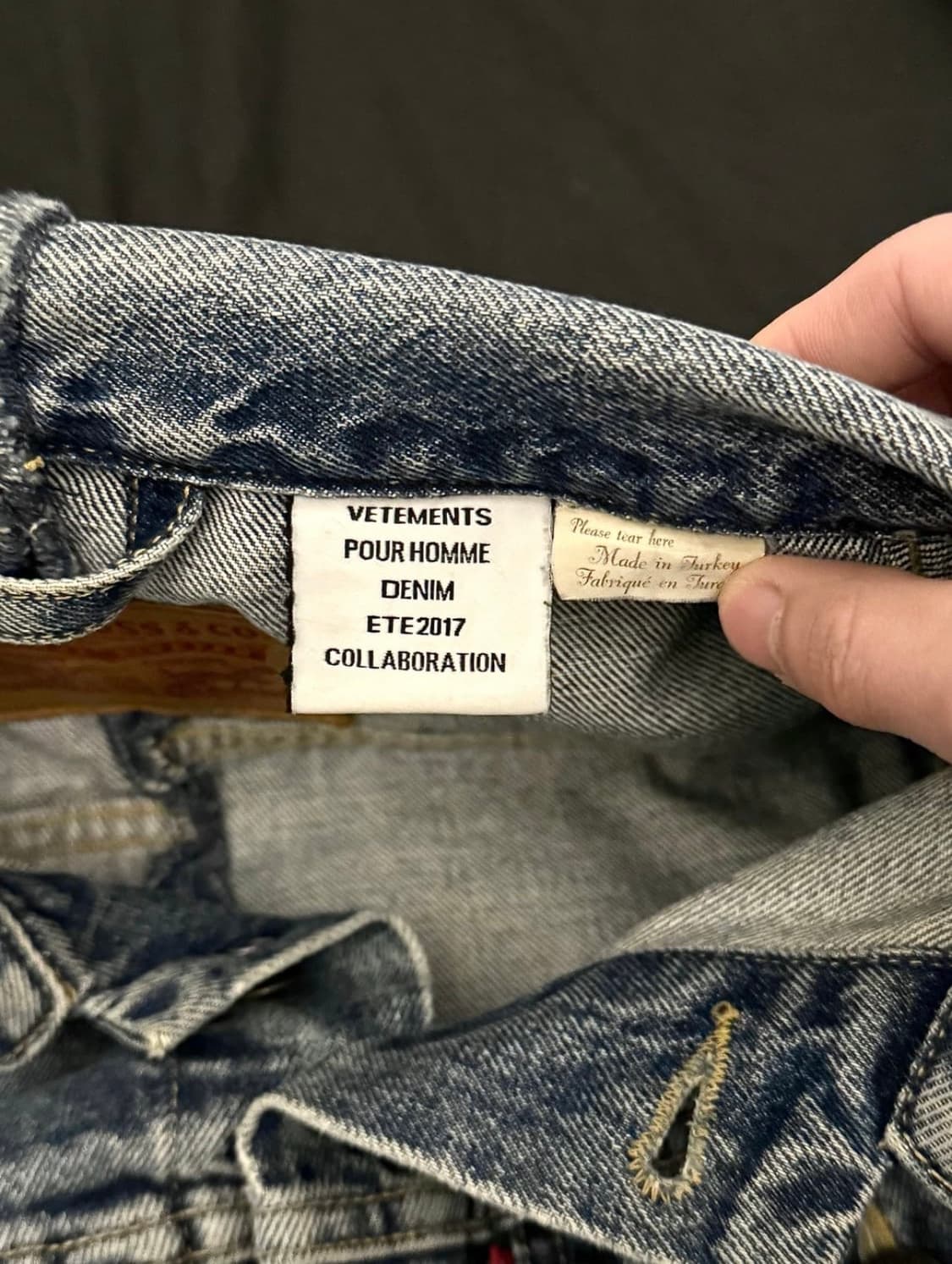 베트멍 17ss 리바이스 크롭 데님 상품이미지8